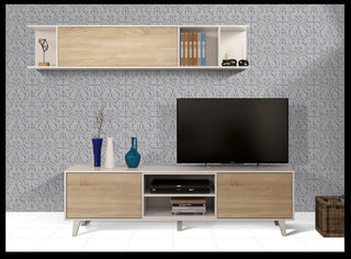 Floral 12'' x 24'' Ceramic Tile for Wall in Grey