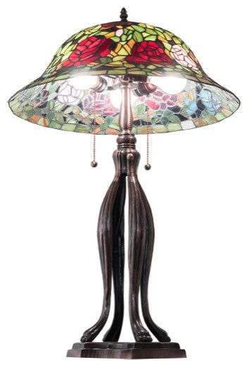 Meyda Lighting 228817 30" High Tiffany Rosebush Table Lamp