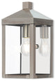 1 Light Outdoor Wall Lantern, Brushed Nickel