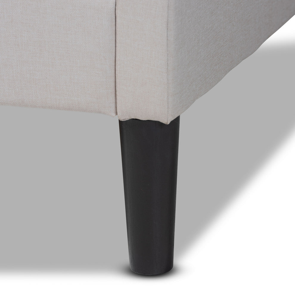 Selena Modern Upholstered Full Size Daybed, Beige