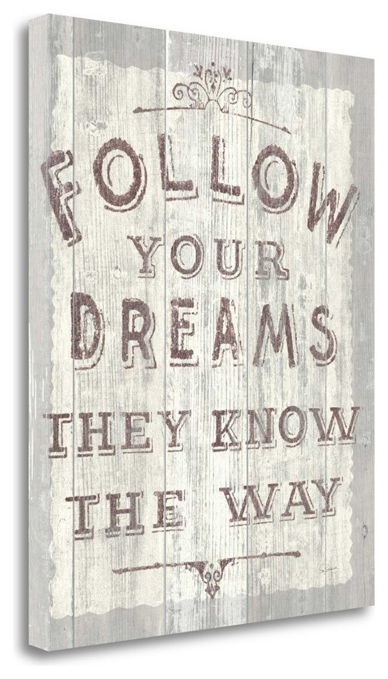 "Follow Dreams Driftwood" By Sue Schlabach, Giclee Print on Gallery Wrap Canvas