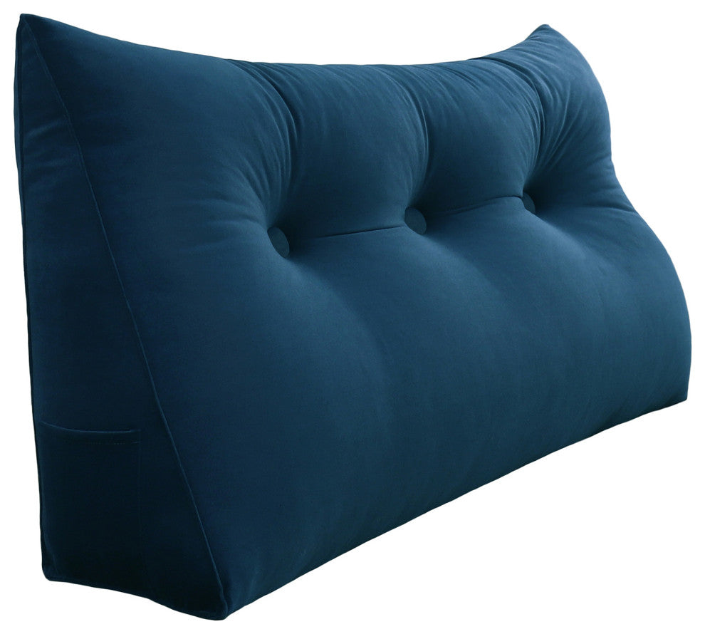 WOWMAX Bed Wedge Pillow Back Support Cushion Dorm Hostel Bed Headboard Pillow, 39x20x8