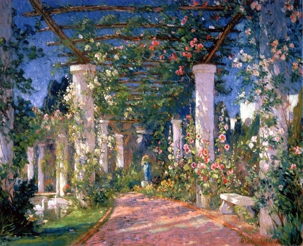 Colin Campbell Cooper A Pergola at the Hotel Samarkand Wrapped Canvas