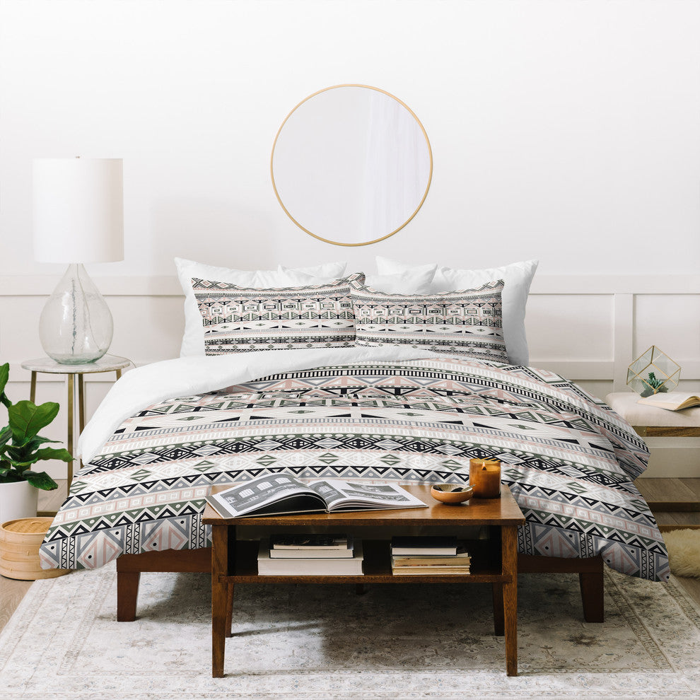 Fimbis Geometric Aztec 1 Duvet Cover Set, King