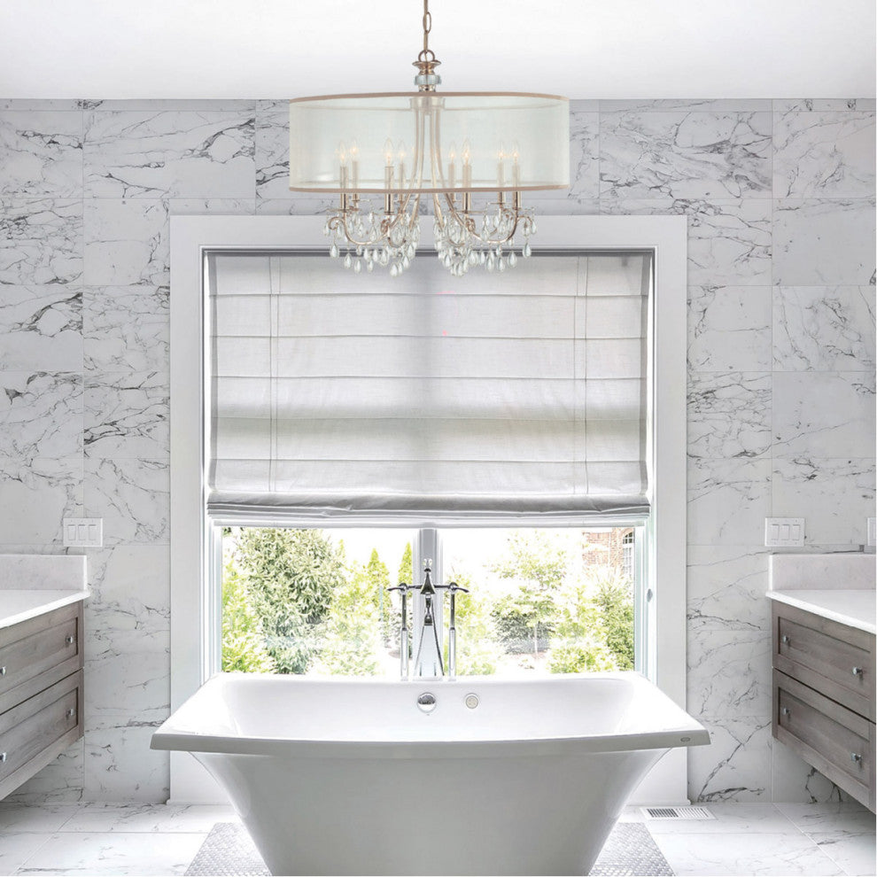 Hampton 8-Light Chandelier, Polished Chrome Finish