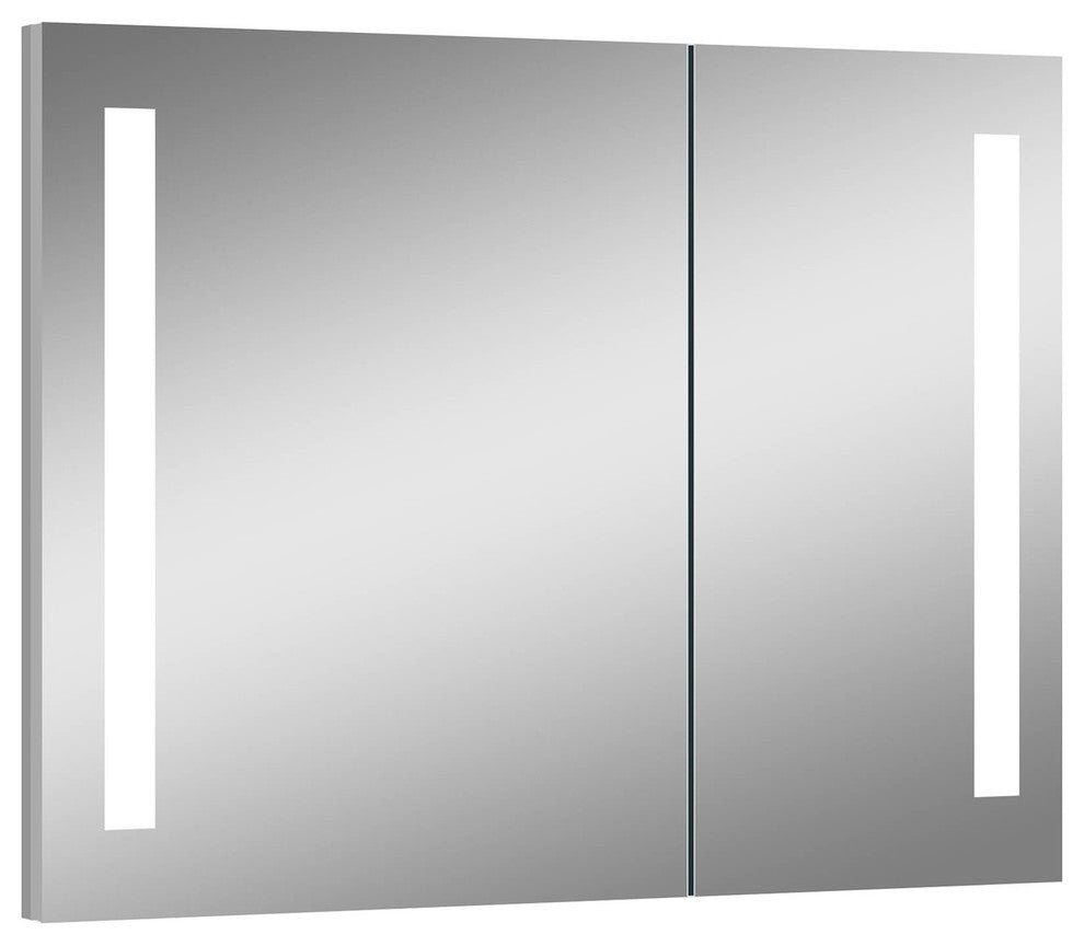 Royale 32"x28" Frameless Recessed LED Mirror Medicine Cabinet