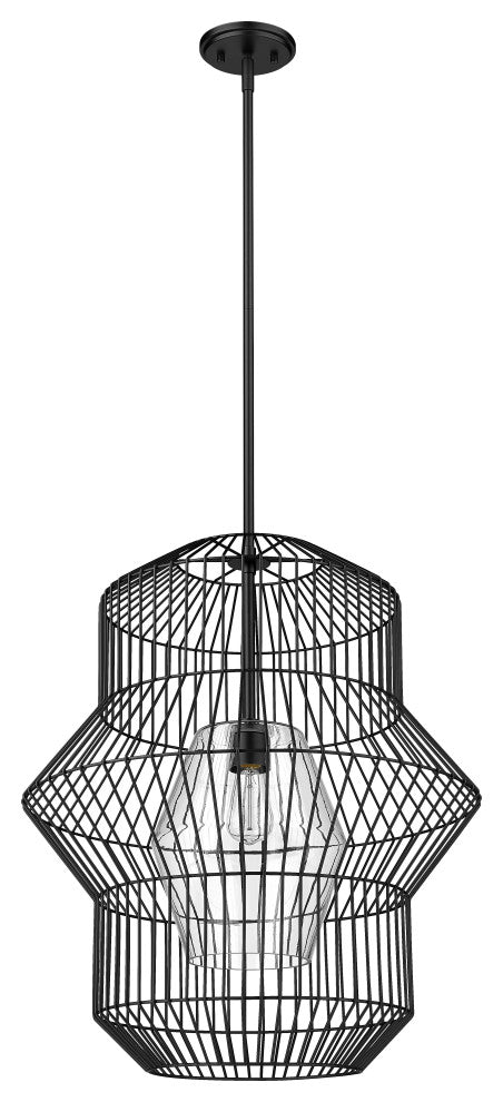 Zlite 1941P24-MB 1-Light Pendant, Clear