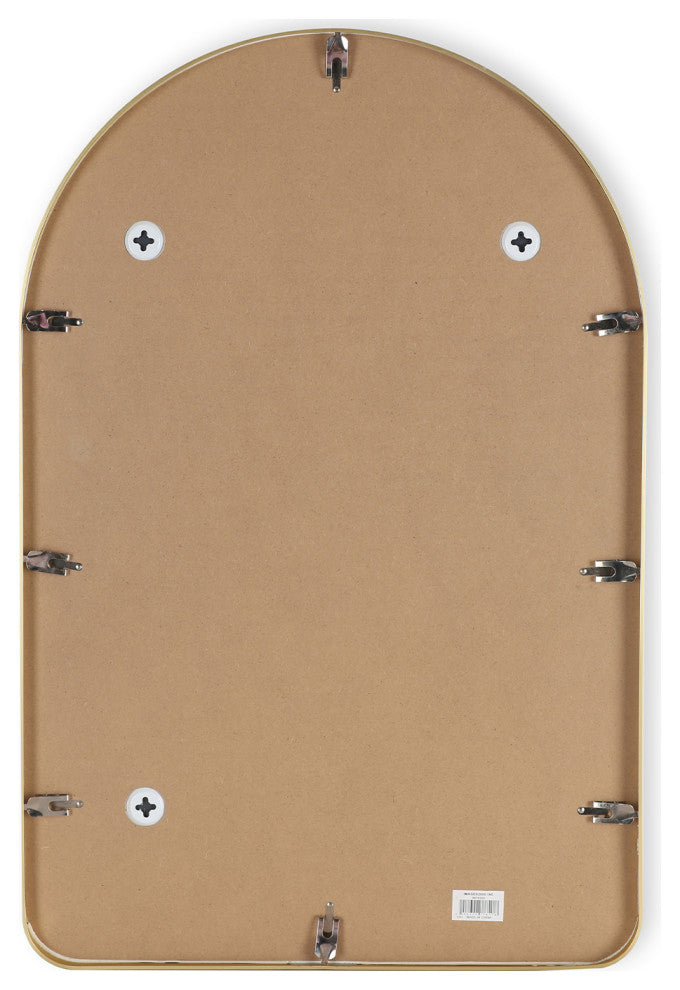 36"x24" Arch Gold Wall Mirror