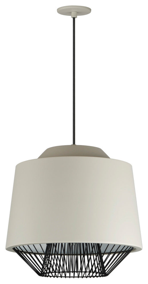 ET2 E11394 Phoenix 19"W LED Cage Pendant - Black / Gold