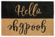 Black Machine Tufted Hello Goodbye Reverse Doormat, 24" x 36"