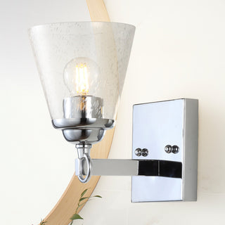 Marion Hurricane Metal, Glass Vanity Light, Chrome, 1-Light
