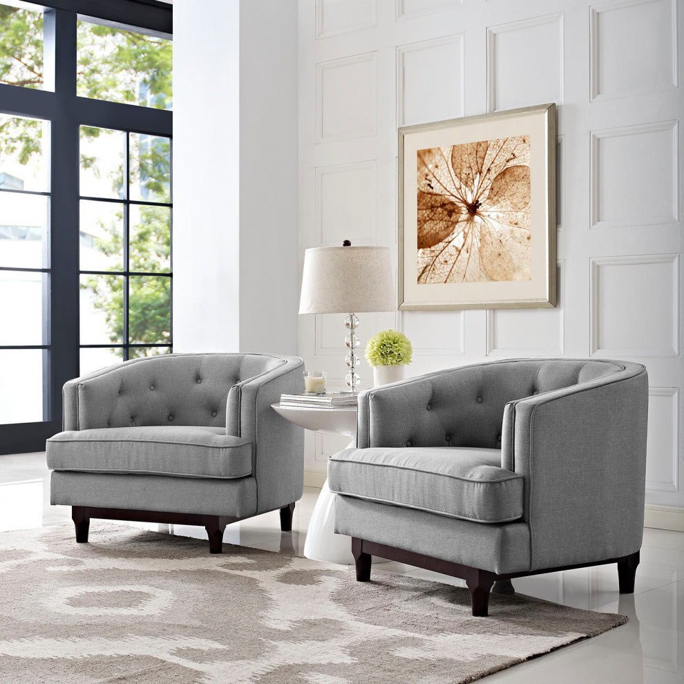 Light Gray Coast Armchairs Set of 2