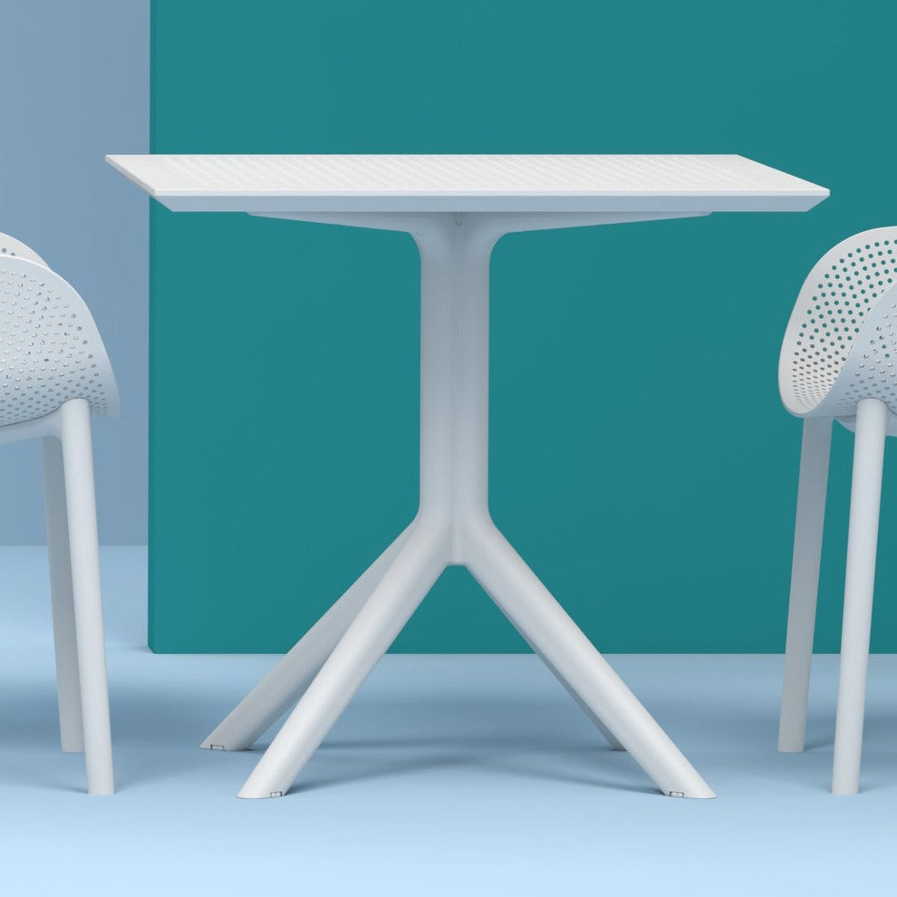 Compamia 31" Sky Square Table, White