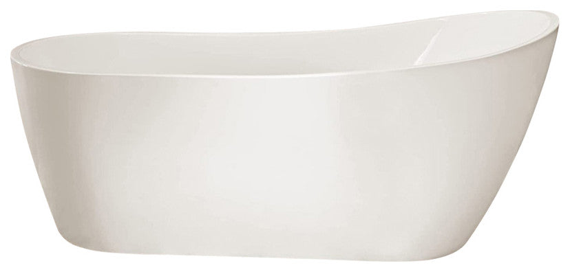 Freestanding Acrylic Bathtub, Pure White