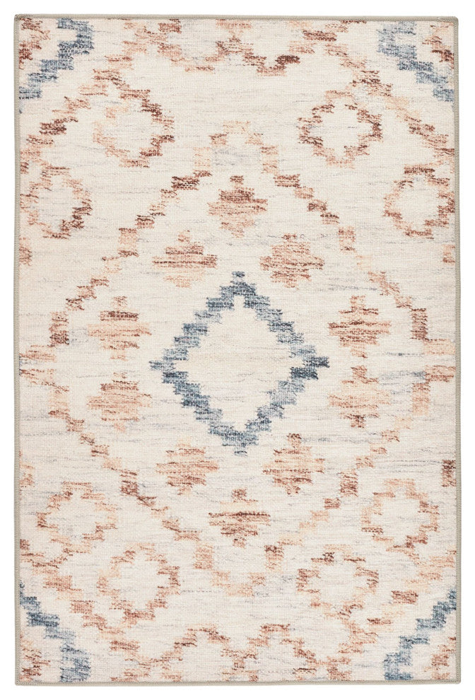 Kit Kemp x Dash & Albert Jelly Roll Sky Machine Washable Rug, Blue, 8' x 10'