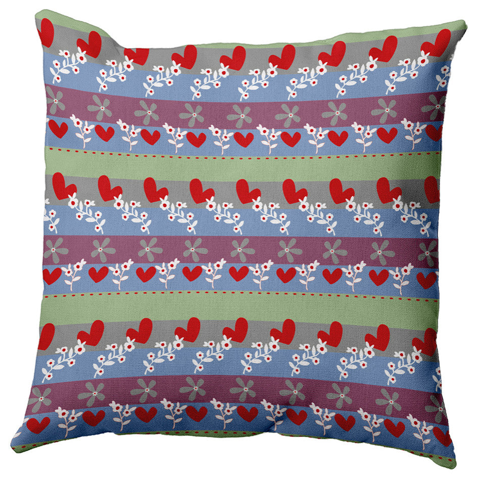 Love Garden Decorative Throw Pillow, Fresh Green, 20"x20"