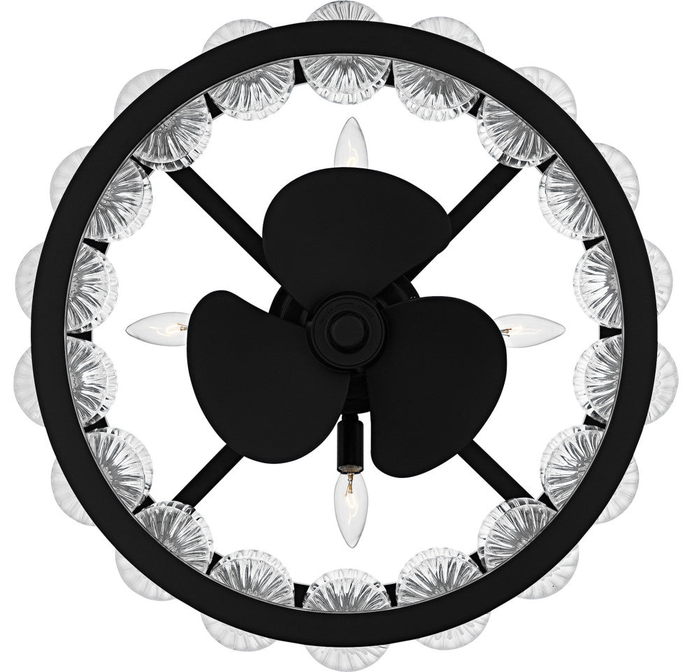 Quoizel TRK3123 Terrarock 12" 3 Blade Indoor Ceiling Fandelier - Polished