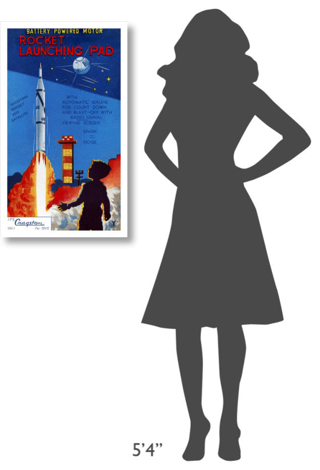 "Rocket Launching Pad" Digital Paper Print by Retrorocket, 19"x32"