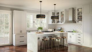 Quoizel QOP5336 Lariat 3 Light 21"W Pendant - Old Black Finish