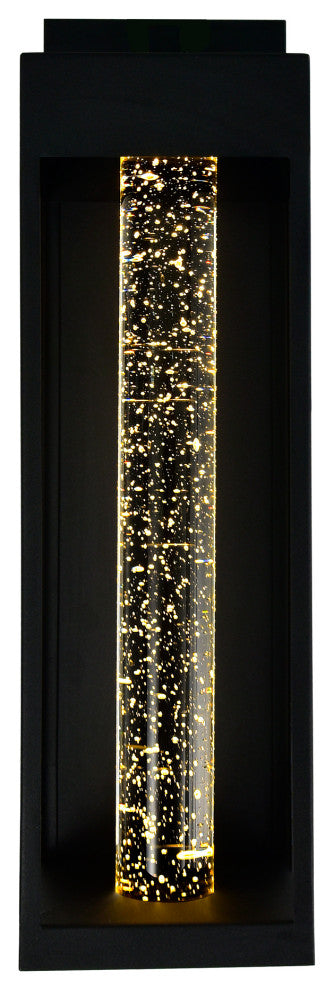 Rochester LED Integrated Black Outdoor Wall Light, 19 Inches