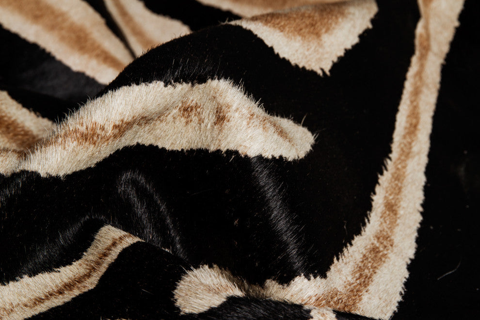 Togo 5' X 7' Cowhide Rug African Zebra