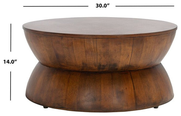 Safavieh Alecto Round Coffee Table, Brown