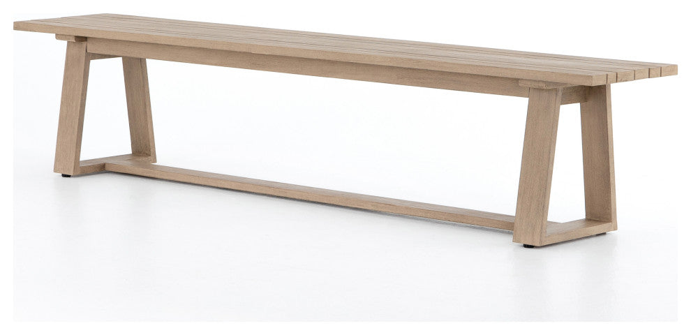 Atherton Outdoor Dining Bench-Brown