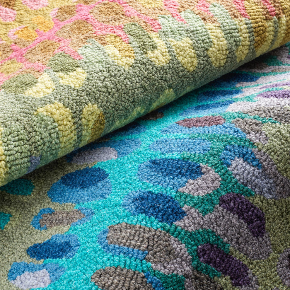 Dash & Albert Paint Chip Multi Hand Micro Hooked Wool Rug, Multi, 8' x
