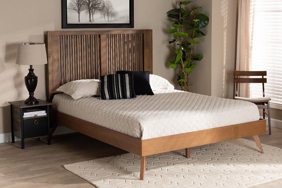 Stellett Modern Farmhouse Mission Wooden Platform Bed Collection, King
