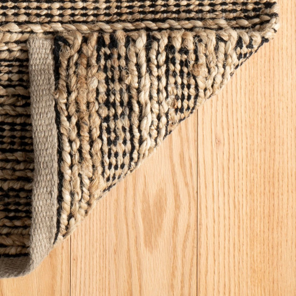 Dash & Albert Simba Black Handwoven Jute Rug, Black, 2' x 3'