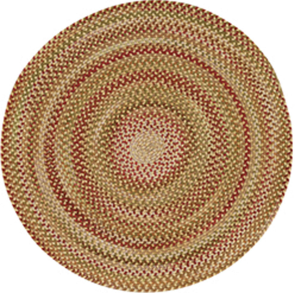 Capel Manchester Gold Hues 0048_100 Braided Rugs - 7' 6" Round