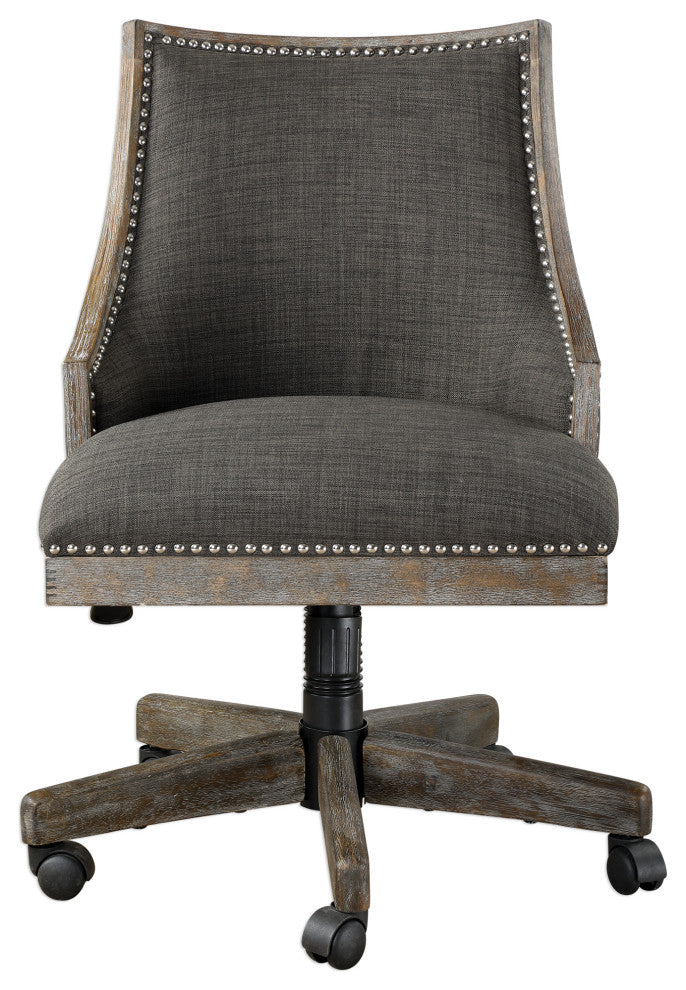 Uttermost Aidrian 22 x 39" Charcoal Desk Chair