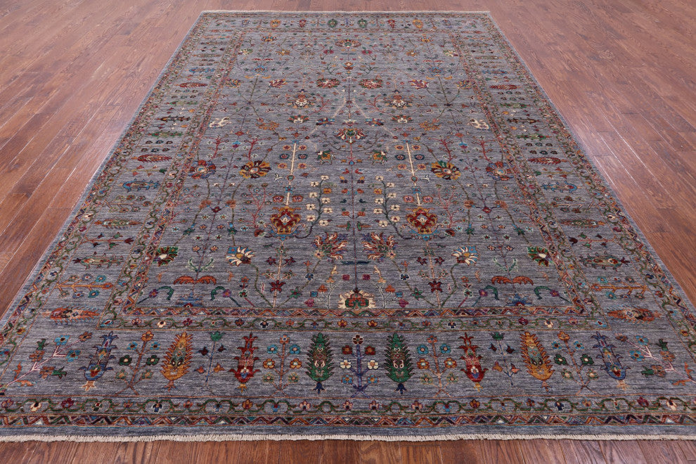 9' 1" X 12' 3" Handmade Persian Tabriz Rug - Q12528