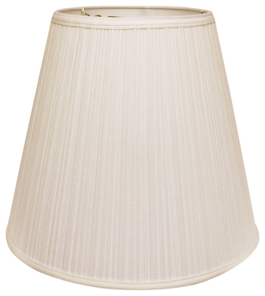 16" White Deep Empire Broadcloth Lampshade