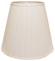 16" White Deep Empire Broadcloth Lampshade