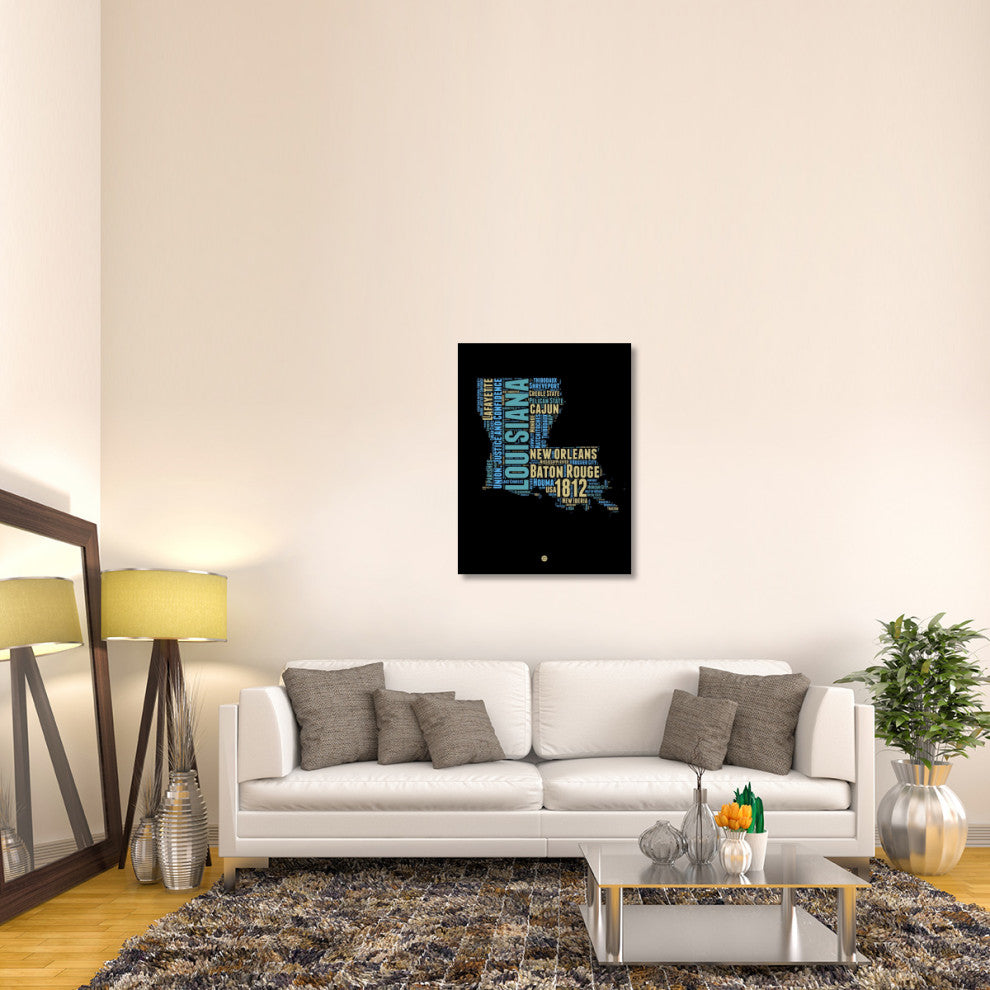 "Louisiana Word Cloud 1" Fine Art Print