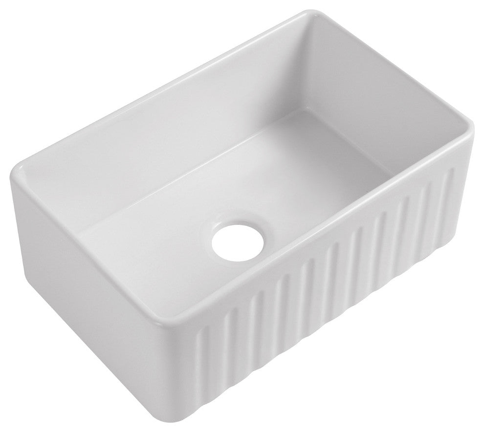 Orvieto Fireclay Farmhouse Kitchen Sink 30x18"