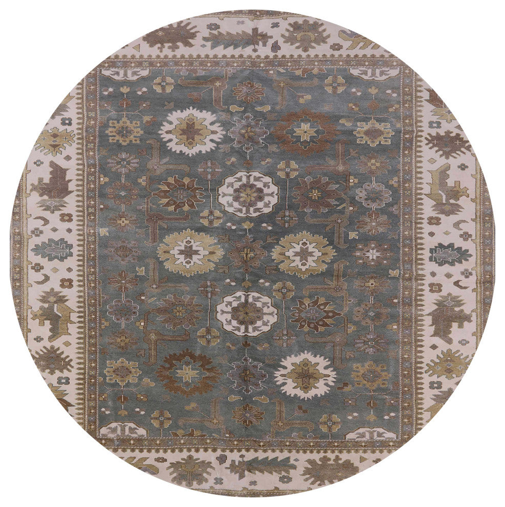 Ahgly Company Indoor Round Mid-Century Modern Area Rugs, 8' Round