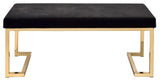 Acme Boice Bench, Black Fabric and Champagne