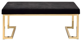 Acme Boice Bench, Black Fabric and Champagne
