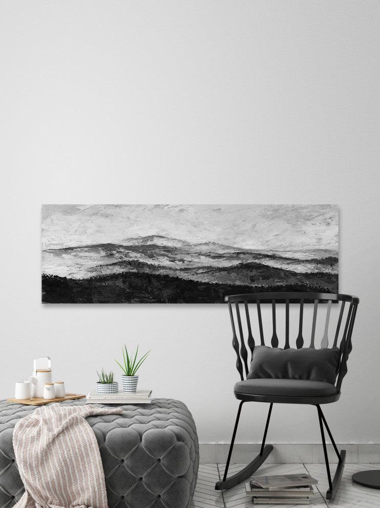 "Warped Horizon" Painting Print on Wrapped Canvas, 15x5