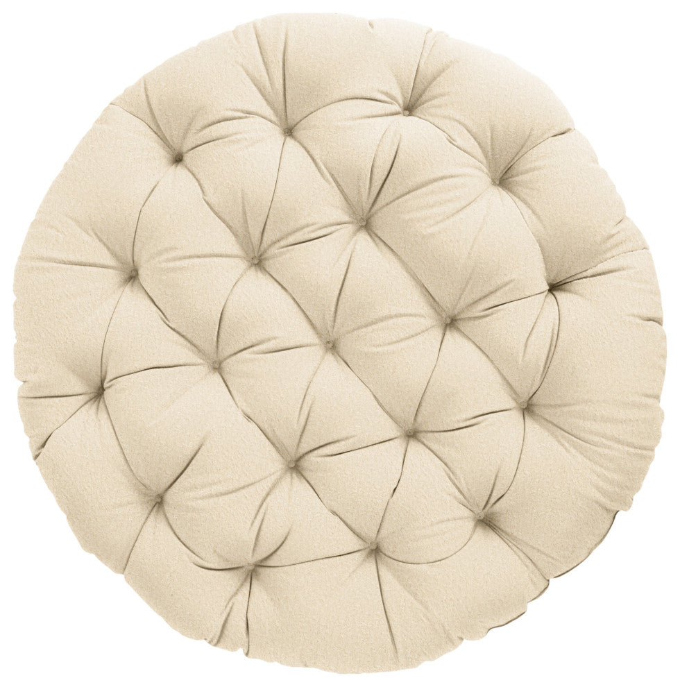 Mozaic Home Suede Ivory Round Papasan Cushion 44"