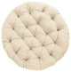 Mozaic Home Suede Ivory Round Papasan Cushion 44"