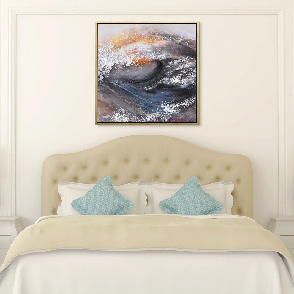 Tornado Abstract Textured Metallic Hand Painted Wall Art by Martin Edwards