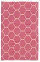 Rug N Carpet - Handmade Wool 3' 7'' x 5' 8'' Modern Design Dhurrie Kilim Rug