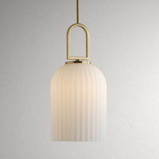 Stanza Collection One-Light New Traditional Pendant Light, Brushed Gold
