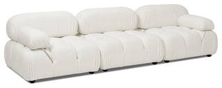 Marcel 109.5" Modular Sofa, Ivory White Boucle