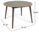 GDF Studio 5-Piece Ivey Outdoor Wood and Wicker Dining Set, Gray Finish/Gray
