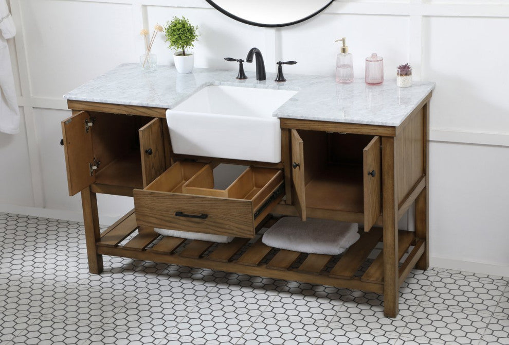 Home Living 22" Farmhouse Driftwood-Light Bathroom Vanity