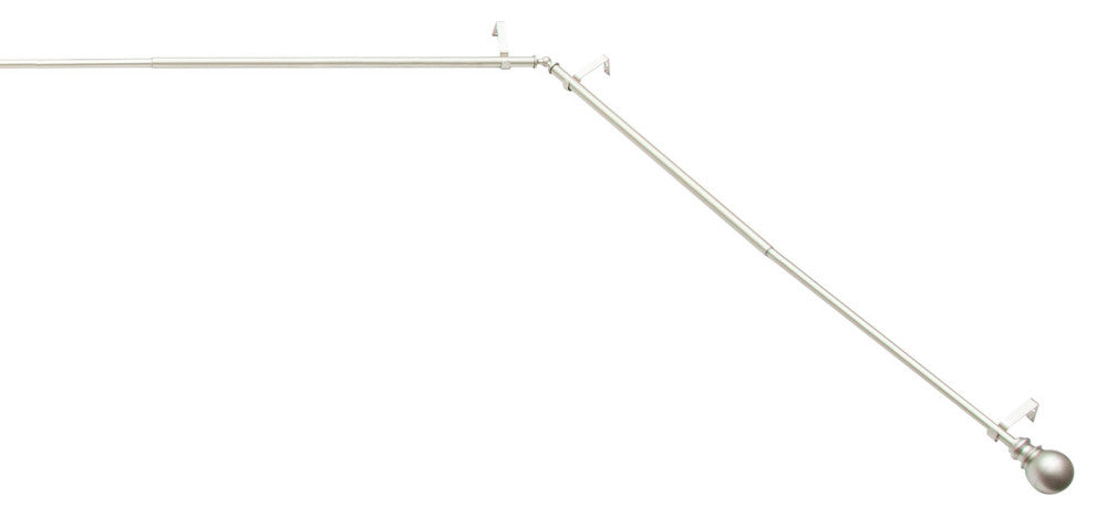 KenneyÂ® Bryce 3/4" Decorative Bay Window Curtain Rod, Brushed Nickel